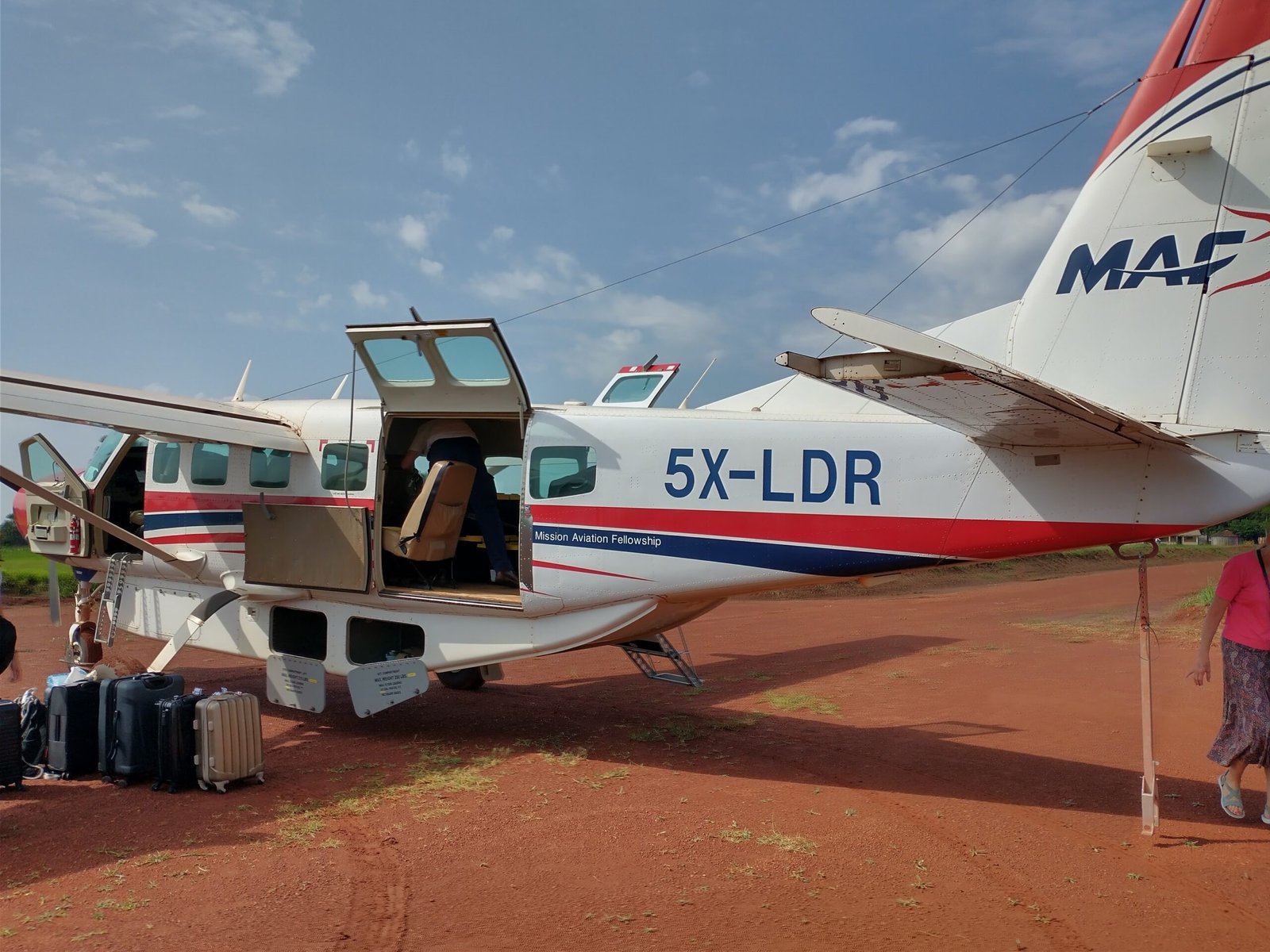 our little plane to fly from entebbe to lira